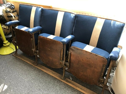 Row Of Three Vintage Cinema Chairs thumb-550