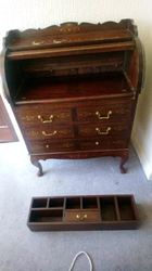 Writing Bureau Desk Vintage Antique Old Furniture Chest Drawers thumb-710