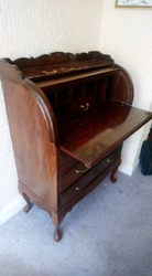 Writing Bureau Desk Vintage Antique Old Furniture Chest Drawers thumb-709