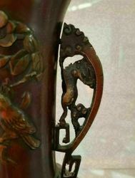 Pair Of Japanese Bronze Vases thumb-102