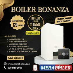 Boiler from £1550 only, inclusive of all parts an labor.