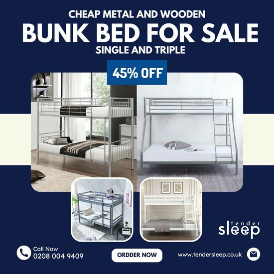 Cheap Metal and Wooden bunk Bed for sale - Single and triple   0