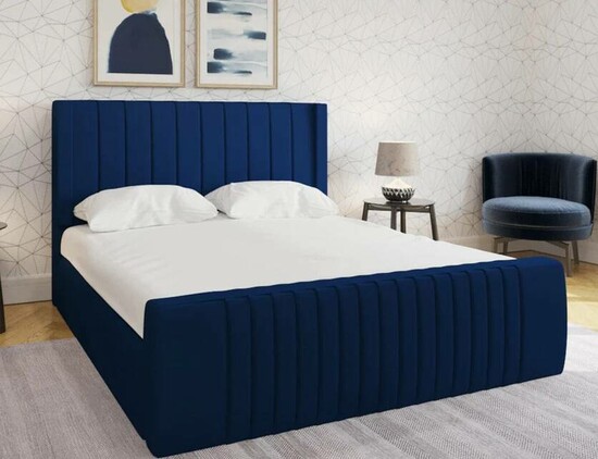 Hippo Warwick Ottoman Upholstered Bed with Winged Headboard - 3' Single Bed  0
