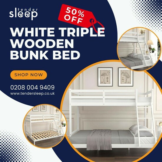 A White Wooden Wonder Bunk Bed  0