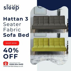 Buy Hattan 3 Seater Fabric Sofa Bed - Upto 40% OFF