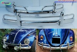 Volkswagen Beetle USA style bumper (1955-1972) by stainless steel  (VW Käfer USA type stoßfänger) 