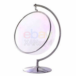 Transparent Hardened Acrylic Seat Hanging Egg Chair With Grey Cushion thumb-130300