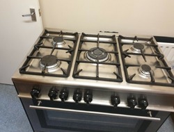 Stainless Steel / 5 Burner Cook Electric and Gas Large Oven